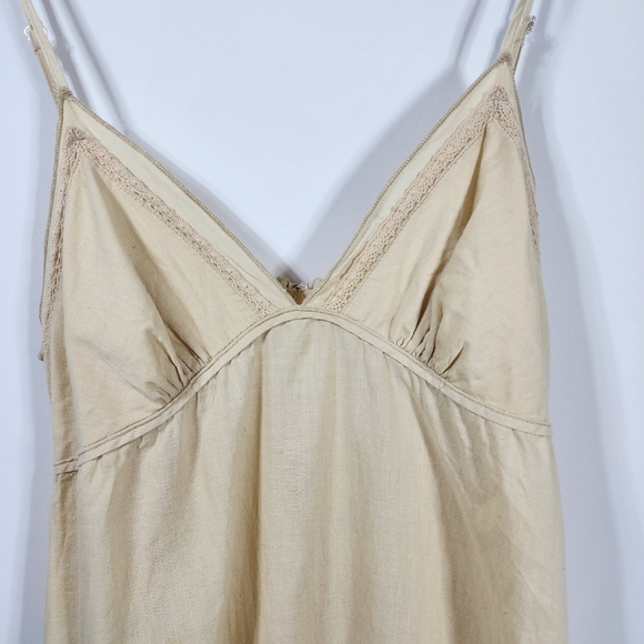 B Split USA Spaghetti Strap Cream Dress - Picture 5 of 6